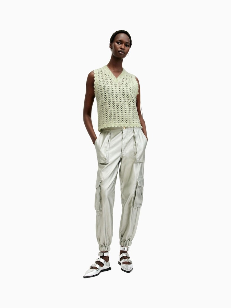 AllSaints Green Vivian Tank Top - Image 1 of 7