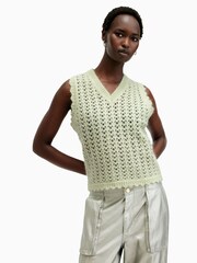 AllSaints Green Vivian Tank Top - Image 3 of 7