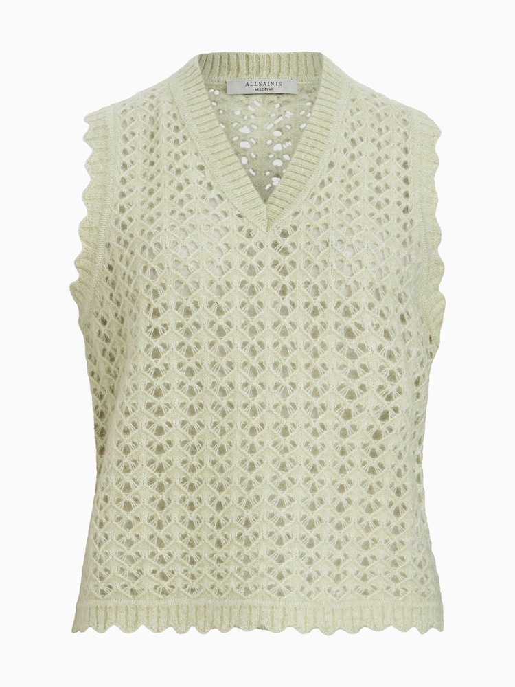 AllSaints Green Vivian Tank Top - Image 7 of 7