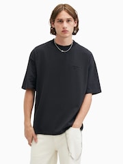 AllSaints Grey 100% Cotton Xander Shortsleeve Crew Neck T-Shirt - Image 2 of 9