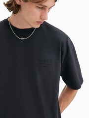 AllSaints Grey 100% Cotton Xander Shortsleeve Crew Neck T-Shirt - Image 4 of 9