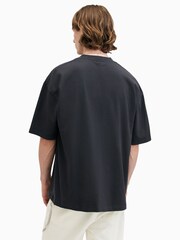 AllSaints Grey 100% Cotton Xander Shortsleeve Crew Neck T-Shirt - Image 8 of 9