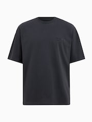 AllSaints Grey 100% Cotton Xander Shortsleeve Crew Neck T-Shirt - Image 9 of 9