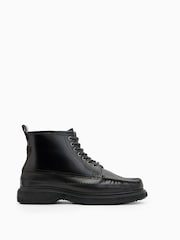 AllSaints Black Gibbs Moc Boots - Image 1 of 5