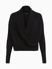 AllSaints Black Wasson Pirate Cardigan - Image 8 of 8