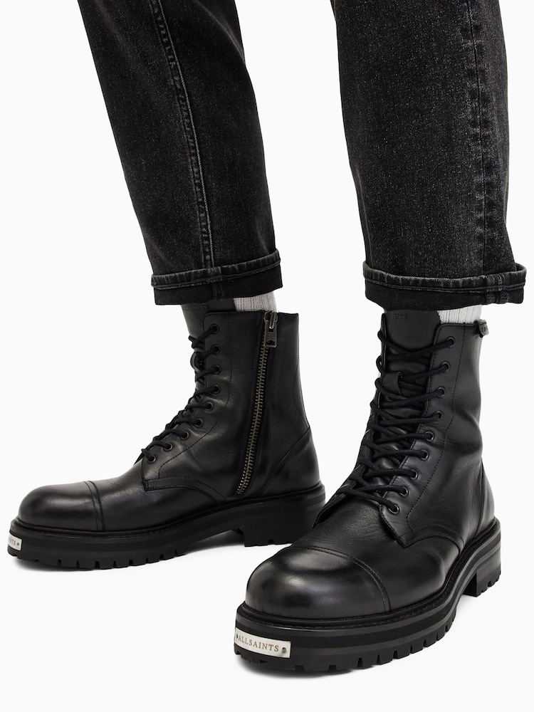 AllSaints Black Hank Boots - Image 7 of 7