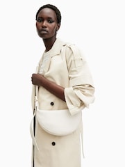 AllSaints White Half Moon Cross-Body Bag - Image 1 of 1