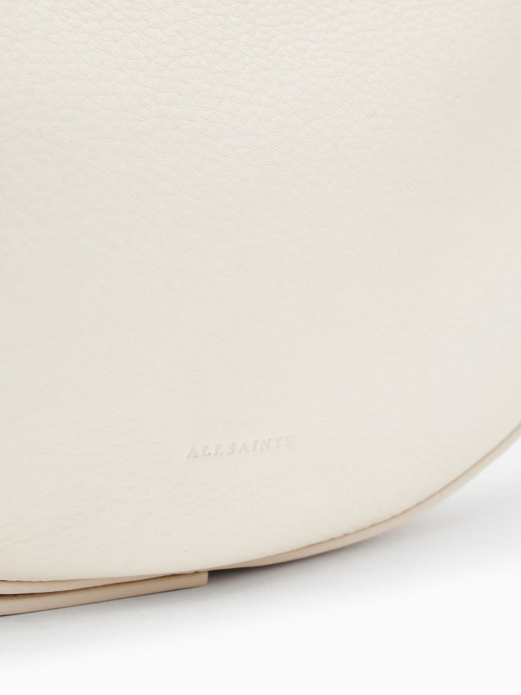 AllSaints White Half Moon Cross-Body Bag - Image 6 of 7