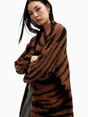 AllSaints Brown Zoe Tiger Cardigan - Image 3 of 7
