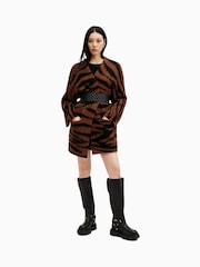 AllSaints Brown Zoe Tiger Cardigan - Image 5 of 7