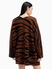 AllSaints Brown Zoe Tiger Cardigan - Image 6 of 7