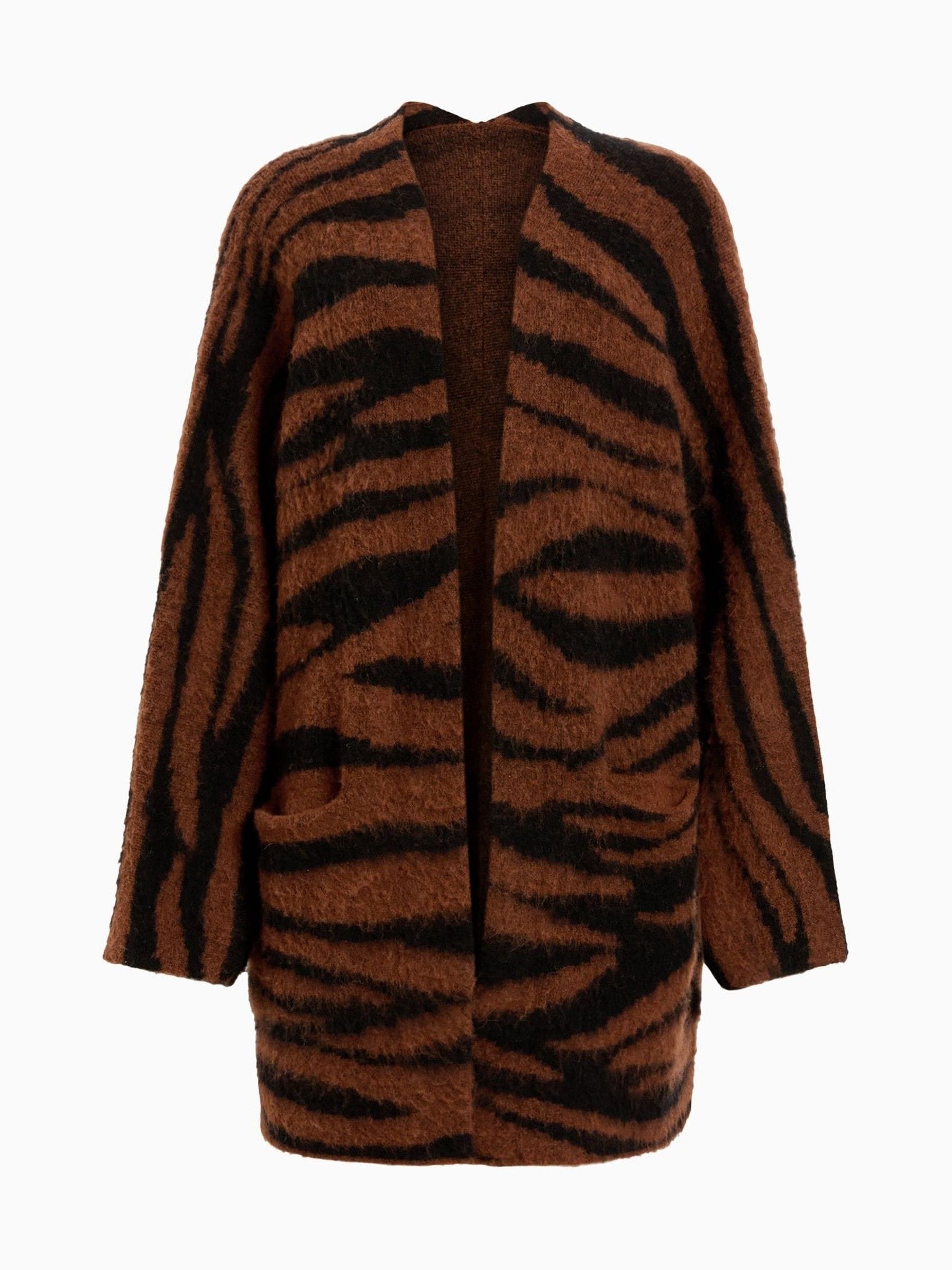 Buy AllSaints Brown Zoe Tiger Cardigan from Next Luxembourg
