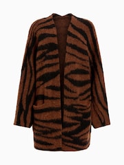 AllSaints Brown Zoe Tiger Cardigan - Image 7 of 7