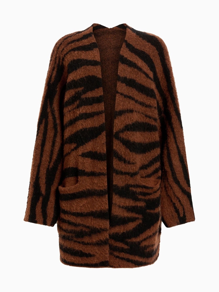 AllSaints Brown Zoe Tiger Cardigan - Image 7 of 7