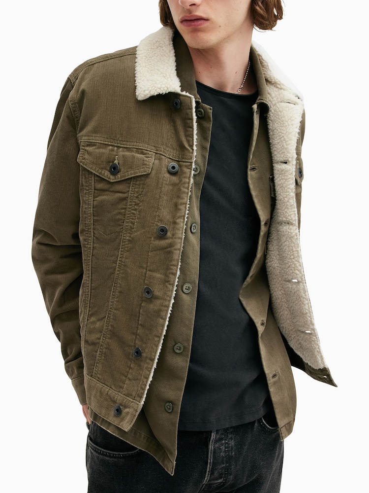 AllSaints Green 100% Cotton Westy Trucker Jackets - Image 2 of 8