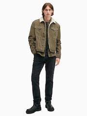 AllSaints Green 100% Cotton Westy Trucker Jackets - Image 3 of 8