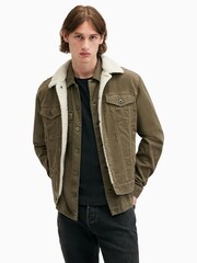 AllSaints Green 100% Cotton Westy Trucker Jackets - Image 4 of 8