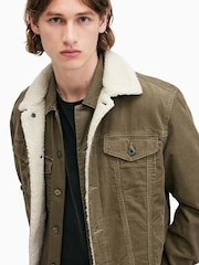 AllSaints Green 100% Cotton Westy Trucker Jackets - Image 6 of 8