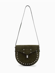 AllSaints Green Miro Saddle Bag - Image 1 of 8