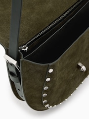 AllSaints Green Miro Saddle Bag - Image 2 of 8