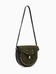 AllSaints Green Miro Saddle Bag - Image 3 of 8