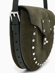 AllSaints Green Miro Saddle Bag - Image 4 of 8