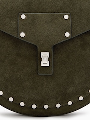AllSaints Green Miro Saddle Bag - Image 5 of 8