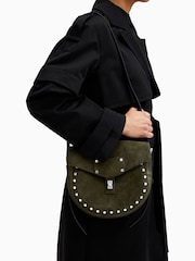 AllSaints Green Miro Saddle Bag - Image 8 of 8
