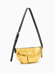 AllSaints Gold Madea Cross-Body Bag - Image 3 of 7