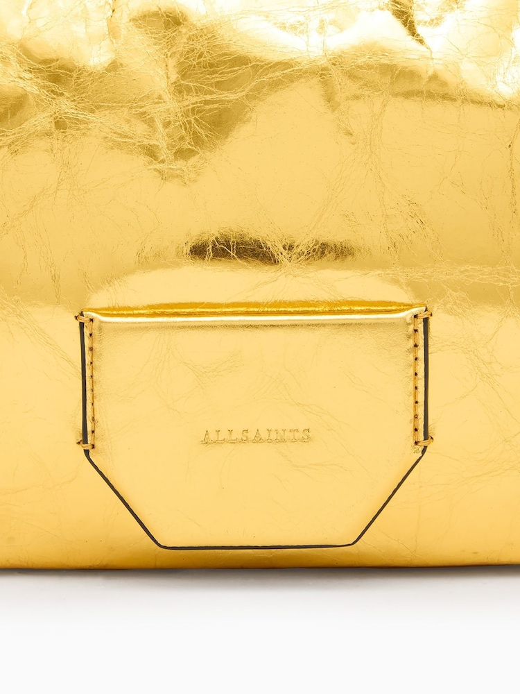 AllSaints Gold Madea Cross-Body Bag - Image 7 of 7