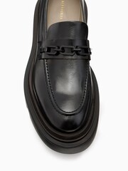 AllSaints Black Alexia Chain Loafers - Image 4 of 6