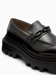 AllSaints Black Alexia Chain Loafers - Image 5 of 6