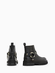 AllSaints Black Maddie Biker Boots - Image 3 of 6