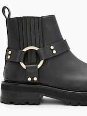 AllSaints Black Maddie Biker Boots - Image 5 of 6