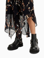 AllSaints Black Maddie Biker Boots - Image 6 of 6