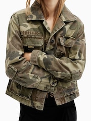 AllSaints Green Elm Camo Jacket - Image 2 of 7