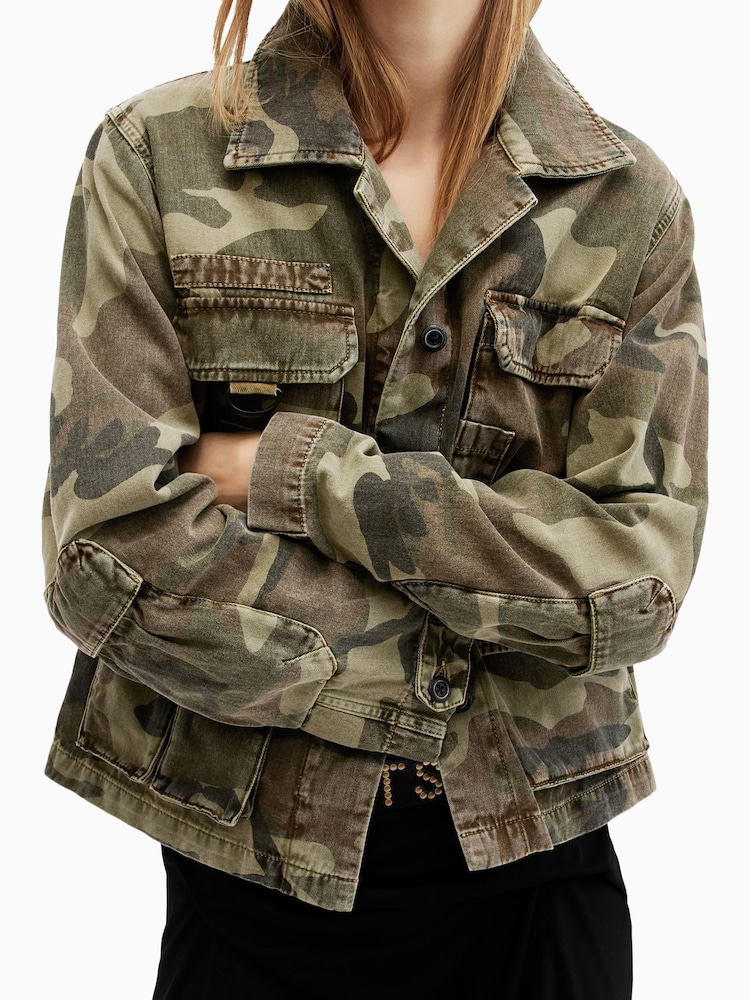 AllSaints Green Elm Camo Jacket - Image 2 of 7