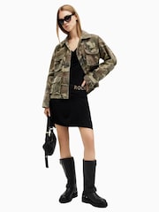 AllSaints Green Elm Camo Jacket - Image 3 of 7