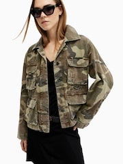 AllSaints Green Elm Camo Jacket - Image 4 of 7