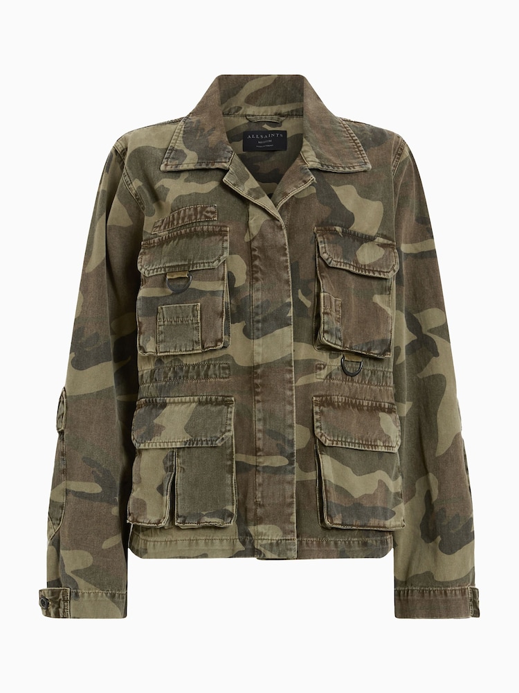 AllSaints Green Elm Camo Jacket - Image 7 of 7