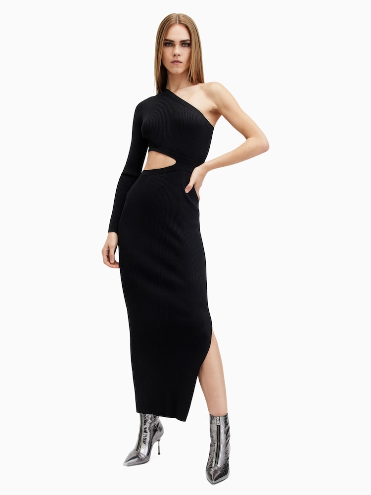 AllSaints Black Daisy Dress - Image 5 of 7