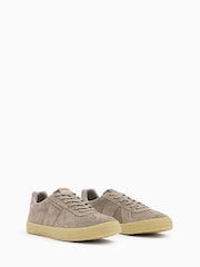 AllSaints Grey Jaimee Suede Trainers - Image 2 of 6