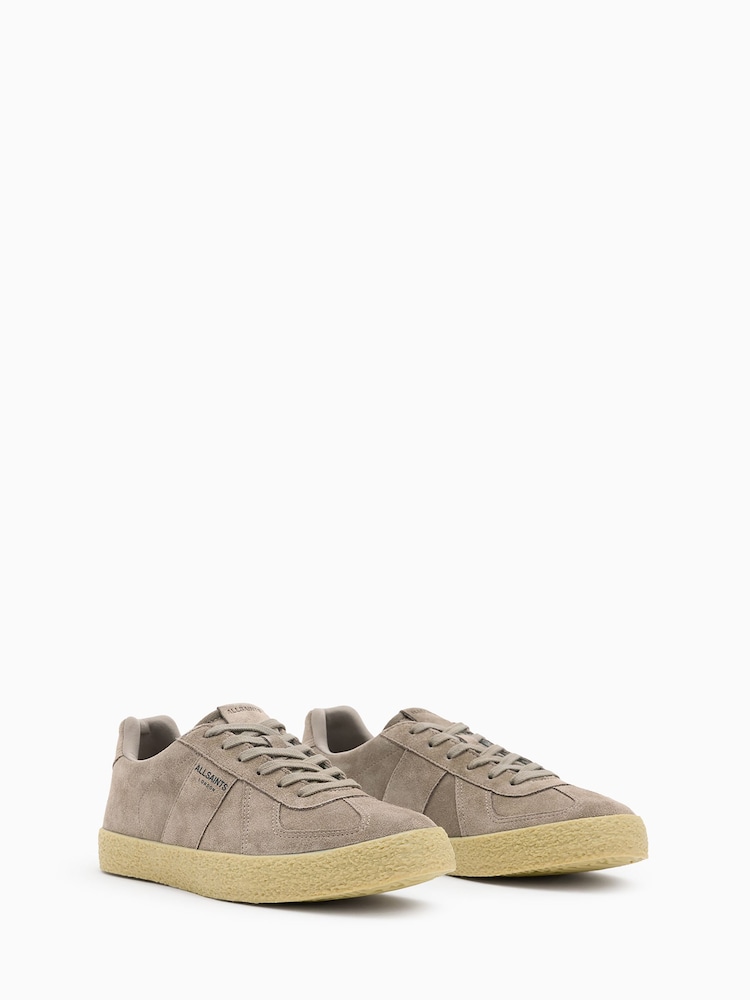 AllSaints Grey Jaimee Suede Trainers - Image 2 of 6