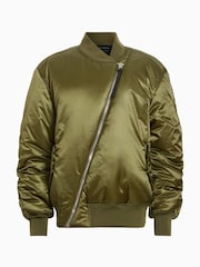 AllSaints Green Roomer Bomber Jacket - Image 10 of 10