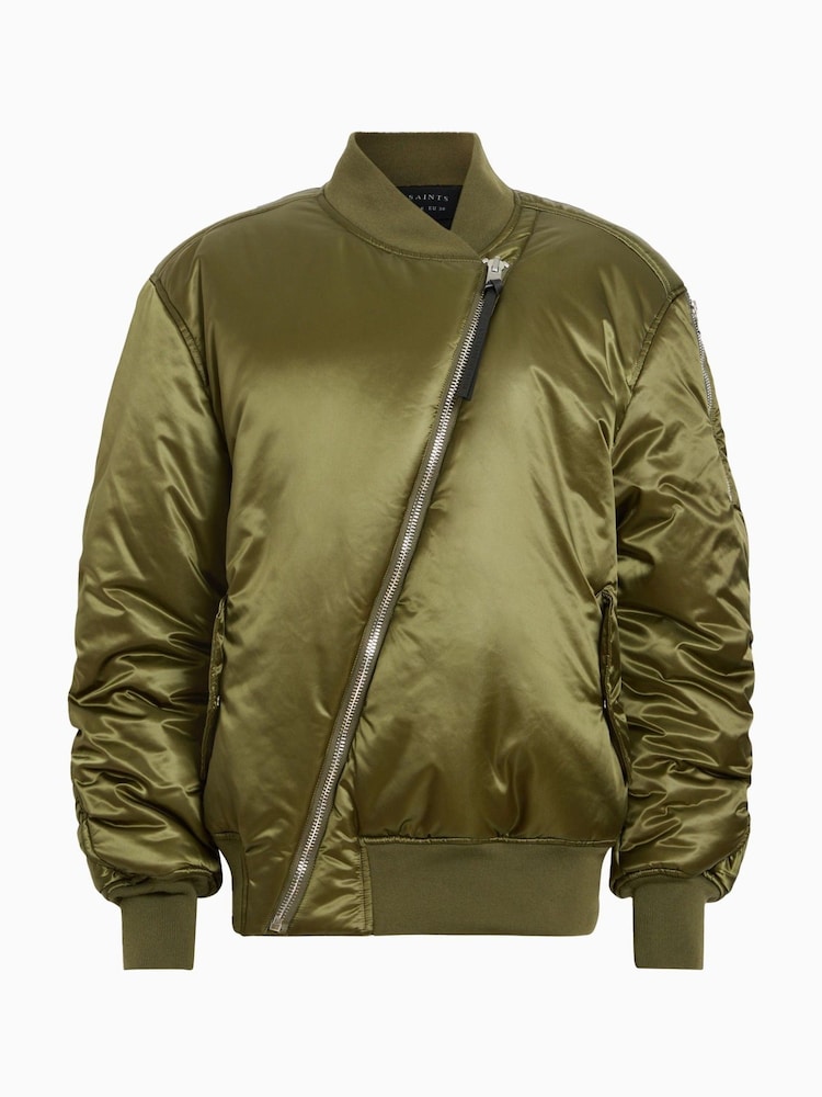 AllSaints Green Roomer Bomber Jacket - Image 10 of 10 AllSaints Green Roomer Bomber Jacket - Image 10 of 10