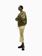 AllSaints Green Roomer Bomber Jacket - Image 3 of 10