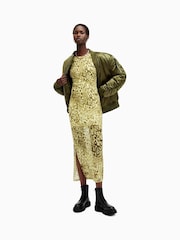AllSaints Green Roomer Bomber Jacket - Image 5 of 10