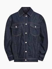 AllSaints Blue 100% Cotton Dillan Bomber Jacket - Image 8 of 8