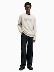 AllSaints White Carson Crew Jumper - Image 3 of 7