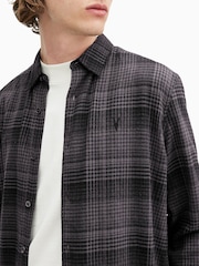 AllSaints Grey Sonik Longsleeve Shirt - Image 2 of 6